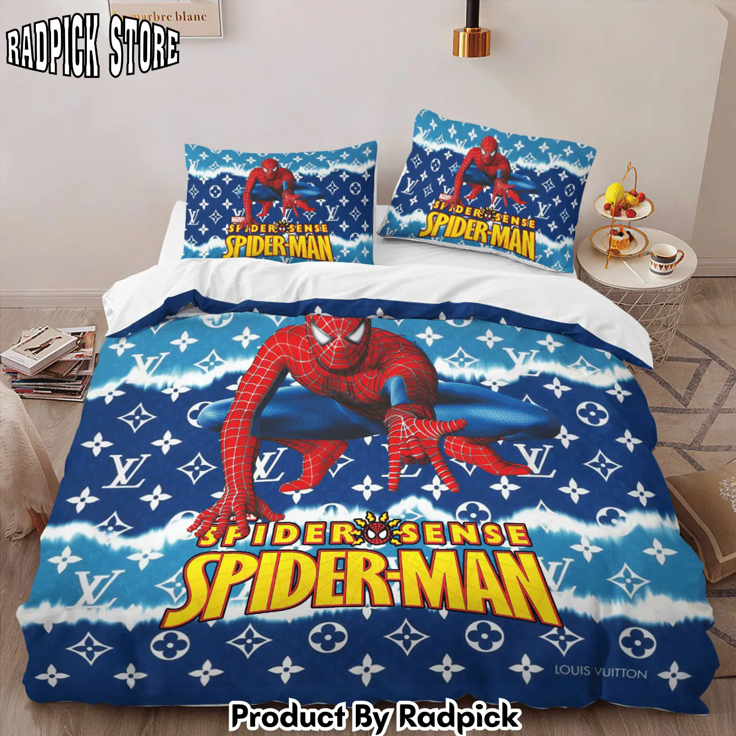 Radpick spider man louis vuitton bedding set rp3272096
